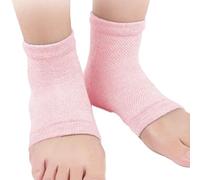 Chaussettes de talon en gel pour pieds secs et craquelés, pour femmes, hydratantes, soins des pieds - Réparation d'humidité pendant la nuit, soins de la peau rugueux réutilisables pour un repos