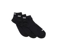 PUMA Mixte enfant Quarter Plain Chaussettes , Noir, 35-38