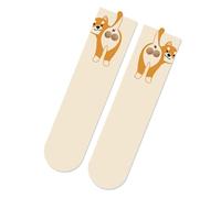 Chaussettes De Tous Les Jours Légères Sur Le Thème Des Chiens Tissu En Coton Peigné Soutien De La Voûte Plantaire Flexible Pour La Marche Entretien Facile Chaussettes Décontractées Respirantes