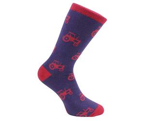 Chaussettes de tracteur bleu / rouge de David Van Hagen