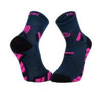 Chaussettes de trail BV SPORT SOCQUETTE TRAIL ULTRA.2 ''MID'' (BLEU/ROSE) 45-47