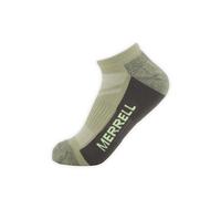Chaussettes de trail Merrell à coupe basse, chaussettes de sport respirantes. Amorti et soutien de la voûte plantaire, couleur Seagrass, taille L-XL