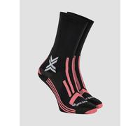 Chaussettes De Trail Roses Et Noires Pour Femmes X-socks Trailrun Perform Crew Xsrqpts24w-b126