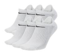 Chaussettes de training invisibles Nike Everyday Cushioned (6 paires) Blanc/Noir 38-42