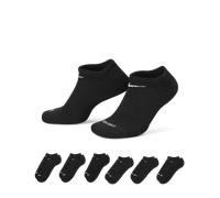 Chaussettes de training invisibles Nike Everyday Plus Cushioned (6 paires) Noir/Blanc 38-42