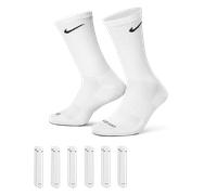 Chaussettes de training mi-mollet Nike Everyday Plus Cushioned (6 paires) Blanc/Noir 34-38
