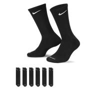 Chaussettes de training mi-mollet Nike Everyday Plus Cushioned (6 paires) Noir/Blanc 34-38