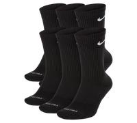 Chaussettes de training mi-mollet Nike Everyday Plus Cushioned (6 paires) Noir/Blanc 46-50