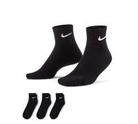 Nike Everyday Cush Ankle Chaussettes De Sport Pack De 3-Noir,Blanc, Taille 34-38