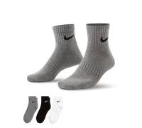 NIKE Chaussettes de sport gris chiné / noir / blanc, Taille 34-38