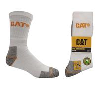 Chaussettes De Travail Blanches - Caterpillar Real Work Socks - Renforcées - Grand Confort - Homme - T.41-45
