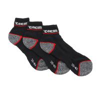 Chaussette Homme Coton - Lot de 3 - Chaussette de Travail Homme, Durable, Résistante, Noir, Taille 39/42