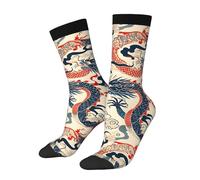 Chaussettes De Travail Dragon À Motifs Chinois Résistantes Chaussettes Basses Thermiques Chaussette Homme Pour Course Trekking Hiver