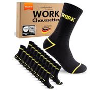 Chaussettes de Travail Homme 47-50 Lot de 10 Paires WORK Socks Noir