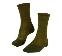 Falke Chaussettes de randonnée TK2 Wool – laine épaisse anti-ampoules – Homme Vert 39-41