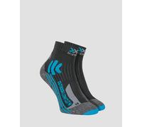 Chaussettes De Trekking Grises Et Bleues Pour Femmes X-socks Trek Outdoor Low Cut Xsts16s19w-g439