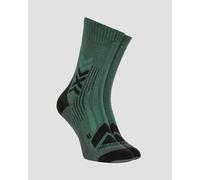 Chaussettes De Trekking Vertes Et Noires X-socks Hike Perform Merino Crew Xstfpes24m-e014