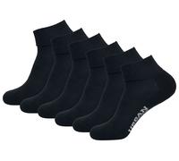 Chaussettes de Urban Classics - Chaussettes De Tennis Hautes - Lot De 6 - EU 47-50 - pour Unisexe - noir EU 47-50