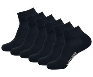 Chaussettes de Urban Classics - Chaussettes De Tennis Hautes - Lot De 6 - EU 47-50 - pour Unisexe - noir EU 47-50