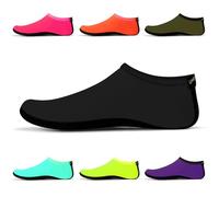 Chaussettes d'eau - Chaussures d'eau unisexes, chaussettes de yoga d'intérieur, pieds nus, plage, surf, plongée, pantoufles de piscine pour enfants et adultes Noir Taille UE 39-41 SWA15BKXL