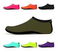 Chaussettes d'eau - Chaussures d'eau Unisexes, Chaussettes de Yoga d'intérieur, Pieds Nus, Plage, Surf, plongée, Pantoufles de Piscine pour Enfants et Adultes Vert Taille UE 37-38 SWA15DGL