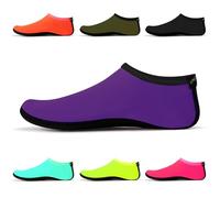 Chaussettes d'eau - Chaussures d'eau unisexes, chaussettes de yoga d'intérieur, pieds nus, plage, surf, plongée, pantoufles de piscine pour enfants et adultes Violet Taille UE 35-36 SWA15PUM