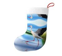 Chaussettes décoratives de Noël HJFCZH cigognes dans l'eau pour fête de Noël