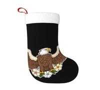 Chaussettes décoratives de Noël WHJSHOP Aigle parmi des fleurs imprimées légères pour Halloween, cérémonies annuelles, réunions de vacances