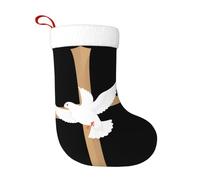 Chaussettes décoratives de Noël WHJSHOP blanc colombe sous la croix imprimées légères pour Halloween, cérémonies annuelles, réunions de vacances