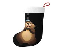 Chaussettes décoratives de Noël WHJSHOP Marmotte avec chapeau pour fête de Noël