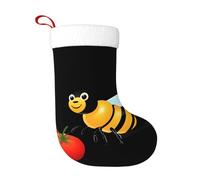 Chaussettes décoratives de Noël WHJSSF Bee sur un motif tomate pour décorer les bureaux et les arbres de Noël, Halloween et les rassemblements de vacances