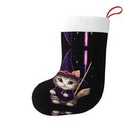 Chaussettes décoratives de Noël WHJSSF Magic Kitten Impression douce et moelleuse pour homme et femme