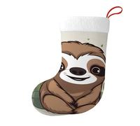 Chaussettes décoratives de Noël WHJSSF mignon paresseux imprimé doux et moelleux pour homme et femme