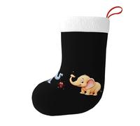 Chaussettes décoratives de Noël YYHWHJDE La petite fourmi et l'éléphant Impression douce et légère ne se décolore pas Convient pour le bureau et la cheminée d'arbre de Noël