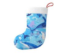 Chaussettes décoratives de Noël YYHWHJDE motif dauphin qui vous regarde. Impression douce et légère, ne se décolore pas, convient pour le bureau, la cheminée d'arbre de Noël