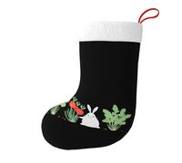 Chaussettes décoratives de Noël YYHWHJDE The Carotte Garden of the Little Fat Rabbit Impression douce et légère ne se décolore pas Convient pour le bureau Cheminée d'arbre de Noël