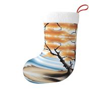 Chaussettes décoratives de Noël YYHWHJDE Tree at the Water's Edge Print douces et légères, ne se décolorent pas, adaptées pour le bureau et la cheminée de sapin de Noël