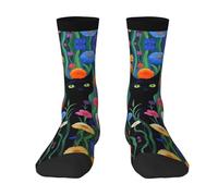 Chaussettes décoratives en forme de chat pour homme et femme, douces, respirantes, flexibles et confortables avec un design élégant, meilleur cadeau, 3 noir, Taille unique