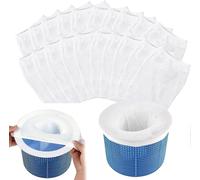 Chaussettes d'écumoire de piscine, 20 pièces, pré-filtre d'écumoire, panier d'écumoire, pré-filtre de piscine en nylon élastique pouvant piéger le pollen et les feuilles.