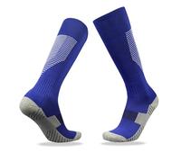 Chaussettes d'escrime, chaussettes athlétiques montantes adaptées à l'épée, au sabre et au fleuret, équipement de protection unisexe for l'escrime(Blue-White,ONE PAIR_L)