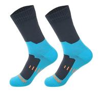 Chaussettes d'extérieur imperméables et Respirantes for randonnée, Camping, Cyclisme, Glisse, Neige, Absorbant la Transpiration(Lake Blue-Black,M(40-42))