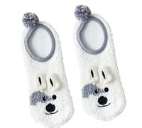 Chaussettes d'hiver antidérapantes en silicone pour confortables, en molleton de corail épais, vêtements thermiques pour la maison, tissu en mélange de coton, chaussettes de sommeil thermiques