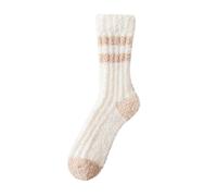 Chaussettes d'hiver chaudes et douces pour femme - Pour intérieur et extérieur - Chaussures assorties, kaki, Taille unique