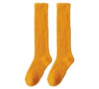 Chaussettes d'infirmière pour femme, chaussettes chaudes au genou, longues et confortables, chaussettes thermiques pour femme, moelleuses, épaisses et douces, cadeaux de Noël, bas résille noirs, jaune