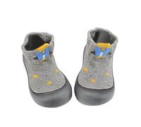 Chaussettes d'intérieur Chaussures bébé Animaux décontractés Premiers Marcheurs Mignons élastique Enfant en Bas âge bébé Chaussures (Grey 18)