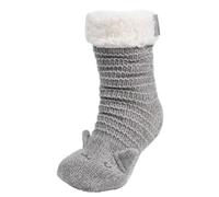 Isotoner Chaussettes d'intérieur femme fourrées, antidérapante, 39/41, gris