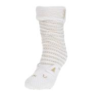 Chaussettes D'intérieur Fourrées, Antidérapante Ivoire 35/38