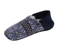 Chaussettes D'intérieur Maille Jacquard, Picots Antidérapants Jacquard Marine 35/36