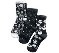 Chaussettes Disney de L'Étrange Noël De Monsieur Jack - Crânes & Toiles d'Araignée - EU35-38 à EU 39-42 - pour Femme - multicolore EU 35-38