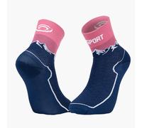 Chaussettes double gr mid marine rose